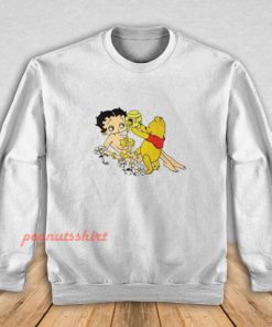 Betty Boop And Winnie Pooh Love Honey Sweatshirt